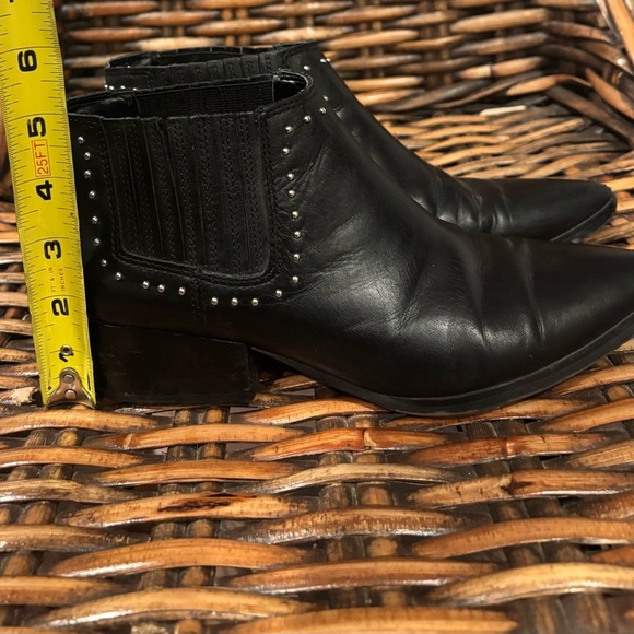 Marc Fisher Black Ankle Boots with Stud Accents - Picture 5 of 10